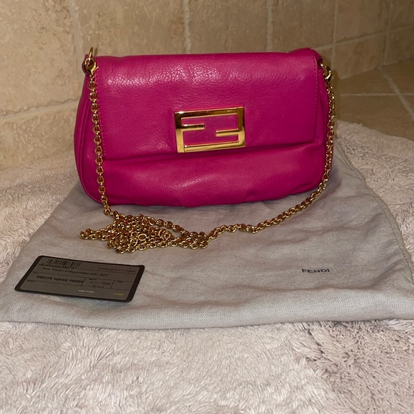 Fendista Pochette Crossbody Bag, Fuchsia - Picture 2 of 5